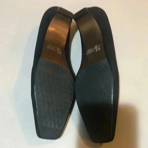 Maggie Sweet Retro Style 1.5 inch Heel Square Toe Silver Ring Top Shoe-Sz 7.5M - Picture 2 of 11